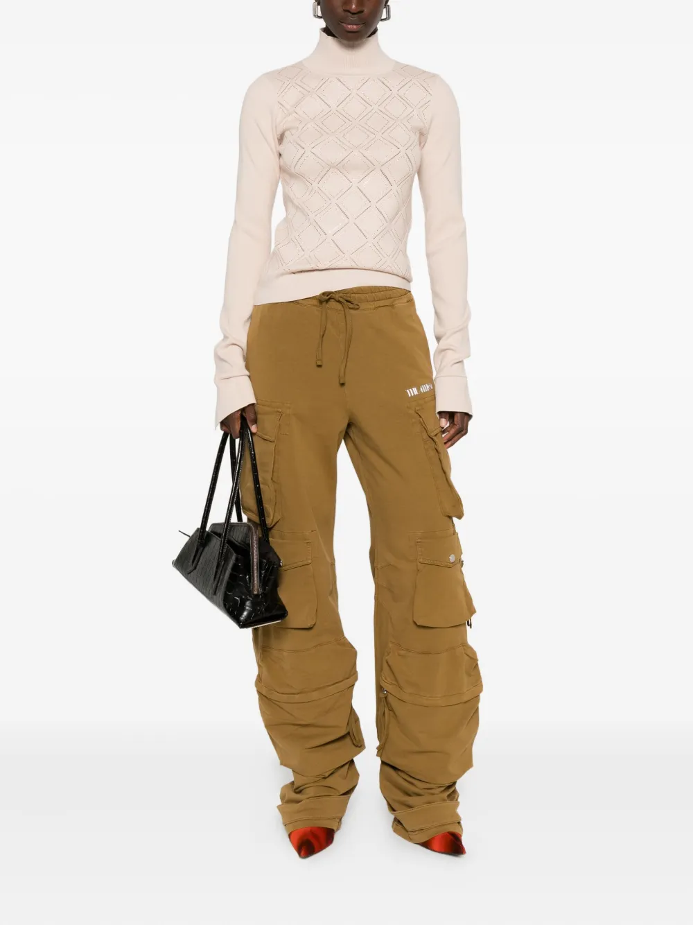 Blugirl embellished V-neck jumper Grijs