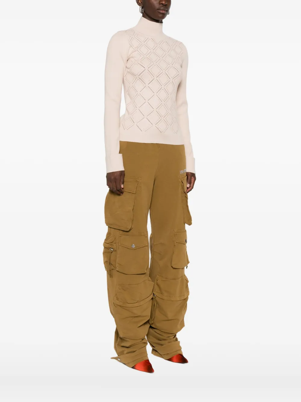 Blugirl embellished V-neck jumper Grijs