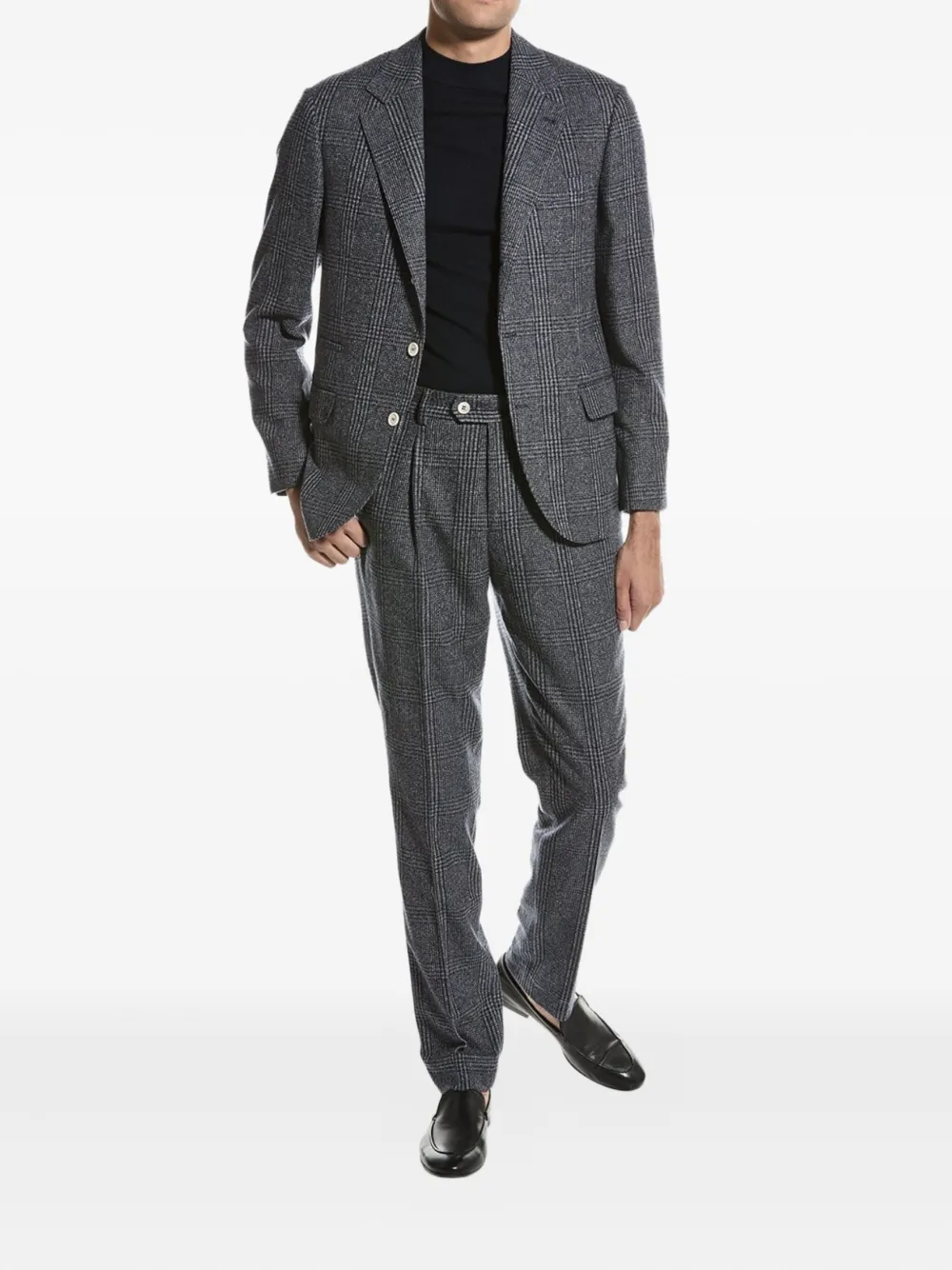 Brunello Cucinelli checked two-button suit | Single Breasted Suits | Image 2