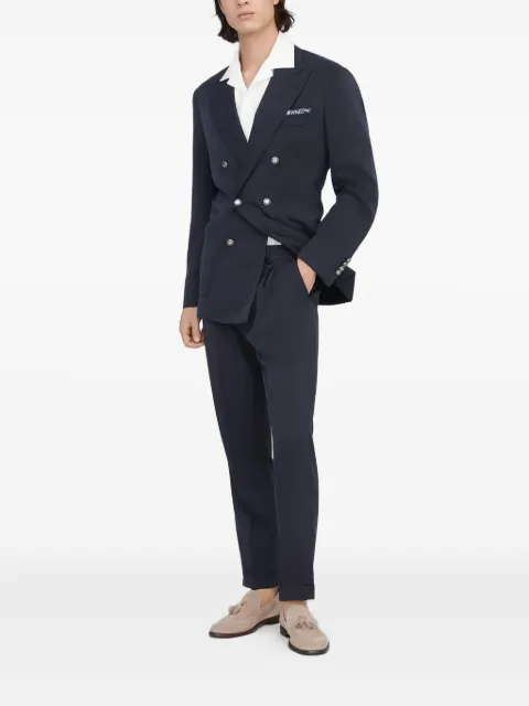 Brunello Cucinelli double-breasted silk suit