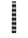 Brunello Cucinelli striped knitted tie - Grey