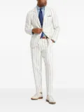 Brunello Cucinelli pinstripe-print linen suit - White
