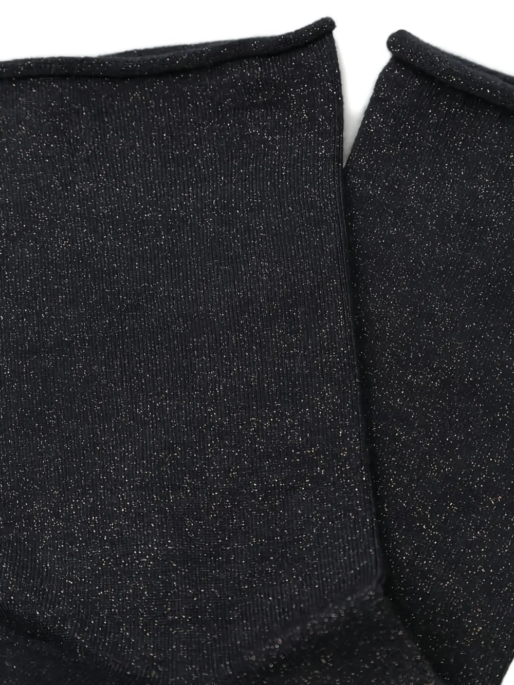 Brunello Cucinelli Glitter-knit Socks In Black