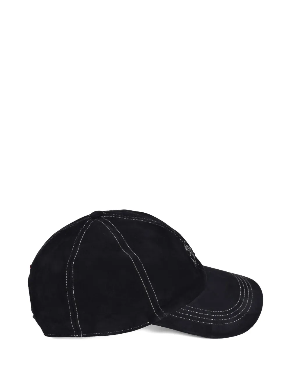 Brunello Cucinelli Honkbalpet met geborduurd detail - Zwart