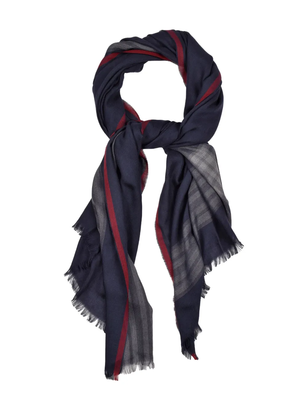 Brunello Cucinelli Gestreepte sjaal - Blauw