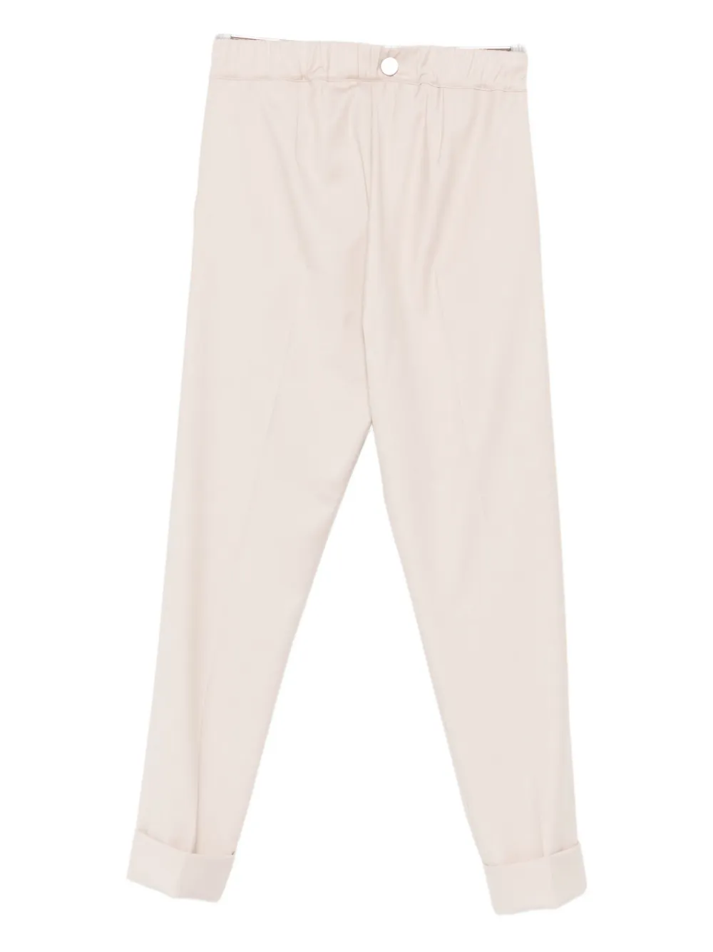 D Exterior Elastic-waistband Cuffed Trousers In Neutral