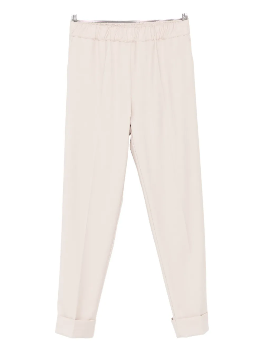 D Exterior Elastic-waistband Cuffed Trousers In Neutral