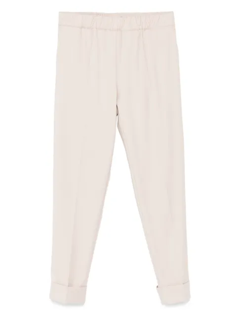 D.Exterior pantalones de algodón con pretina elástica