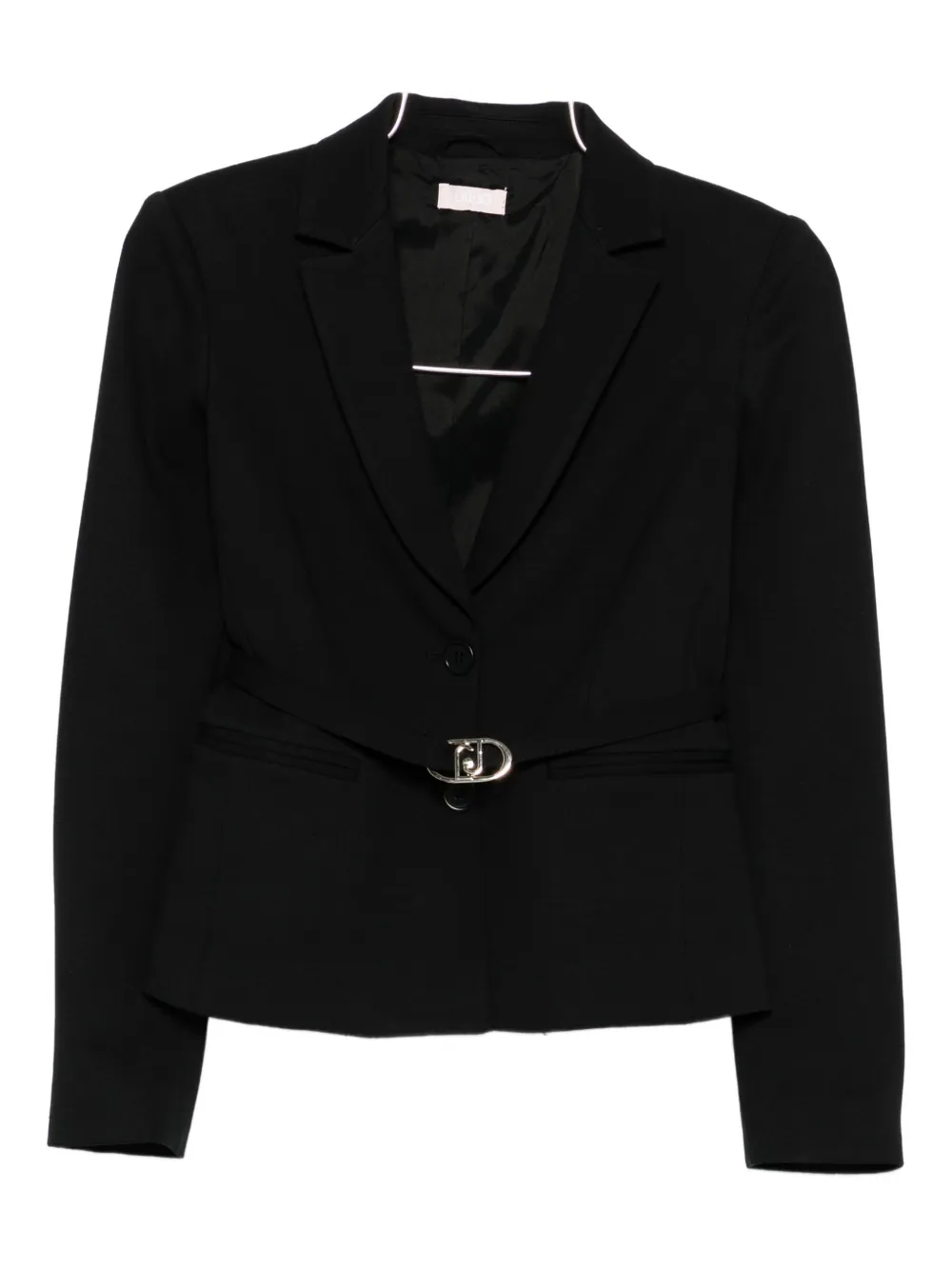 LIU JO belted single-breasted jacket Zwart