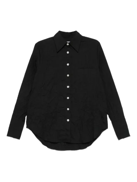 AMISH textured button-front shirt