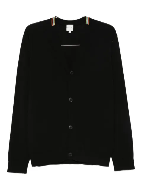 Paul Smith rainbow-striped merino wool cardigan