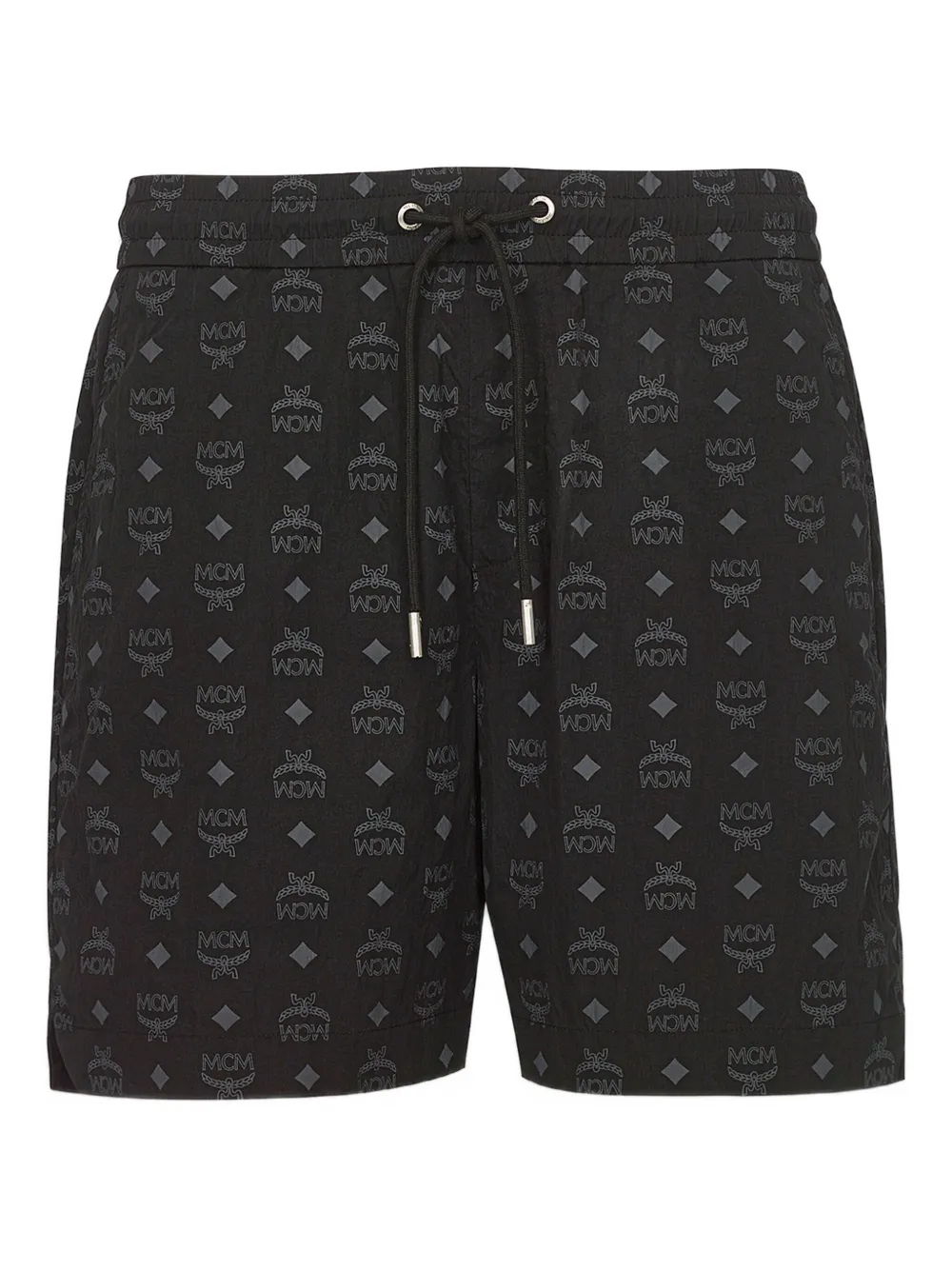 monogram print shorts