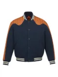 MCM Ponte Varsity monogram bomber jacket - Blue