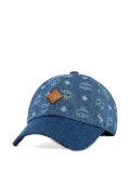 MCM Classic monogram denim jacquard cap - Blue