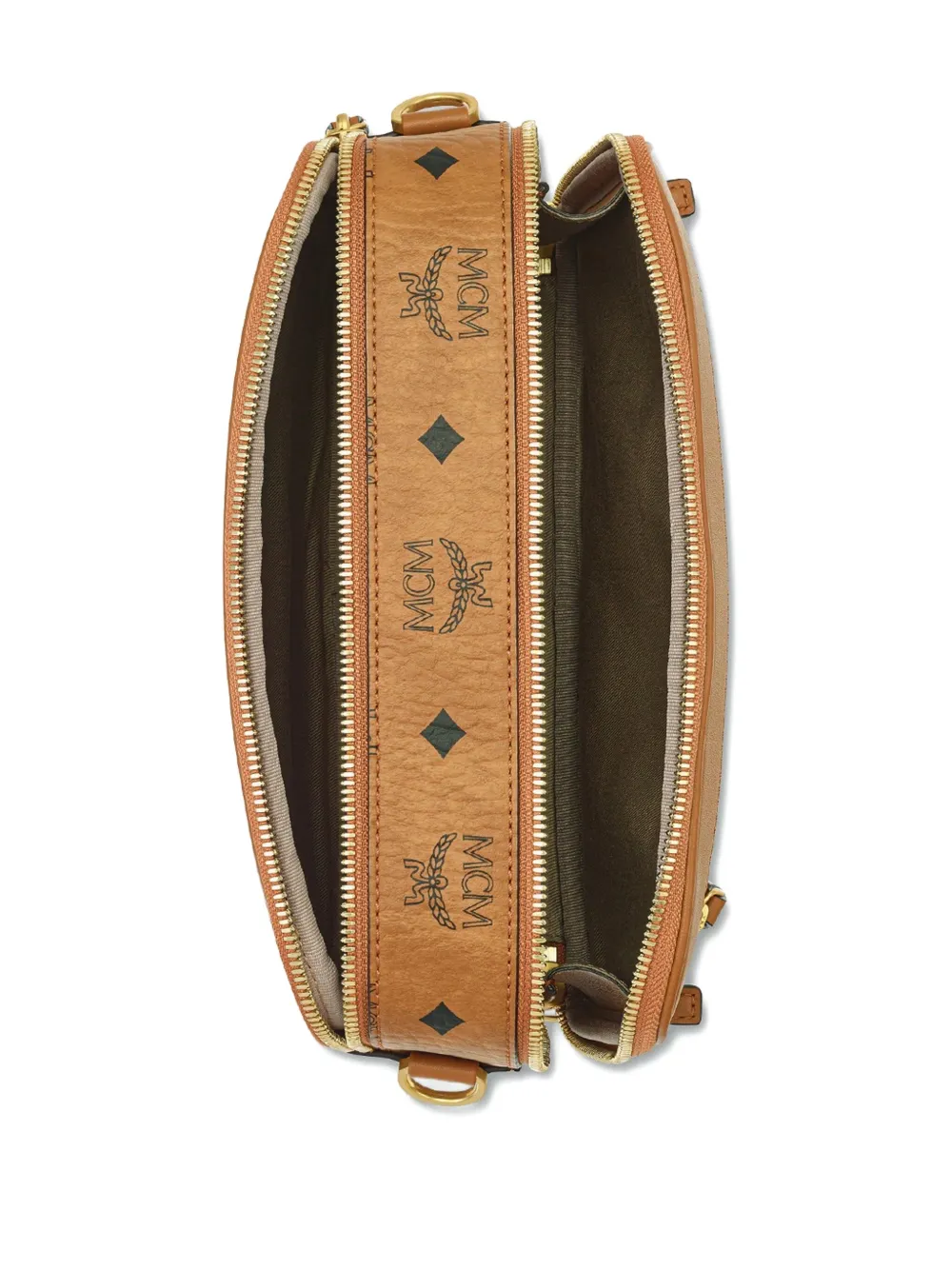 Mcm Visetos Cross Body Bag In Brown