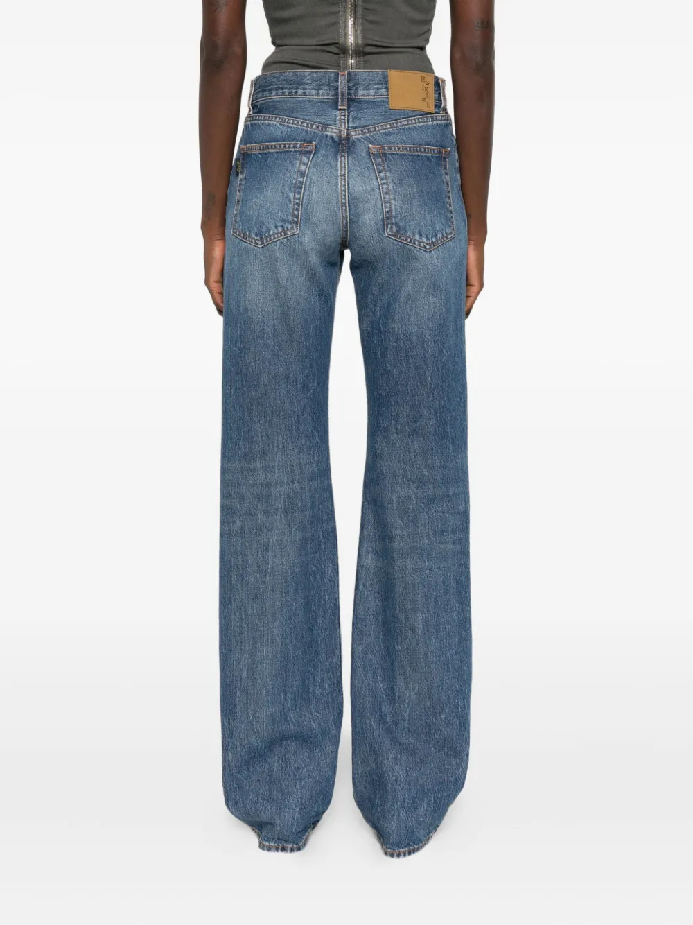 Haikure Cleo jeans met donkere wassing Blauw
