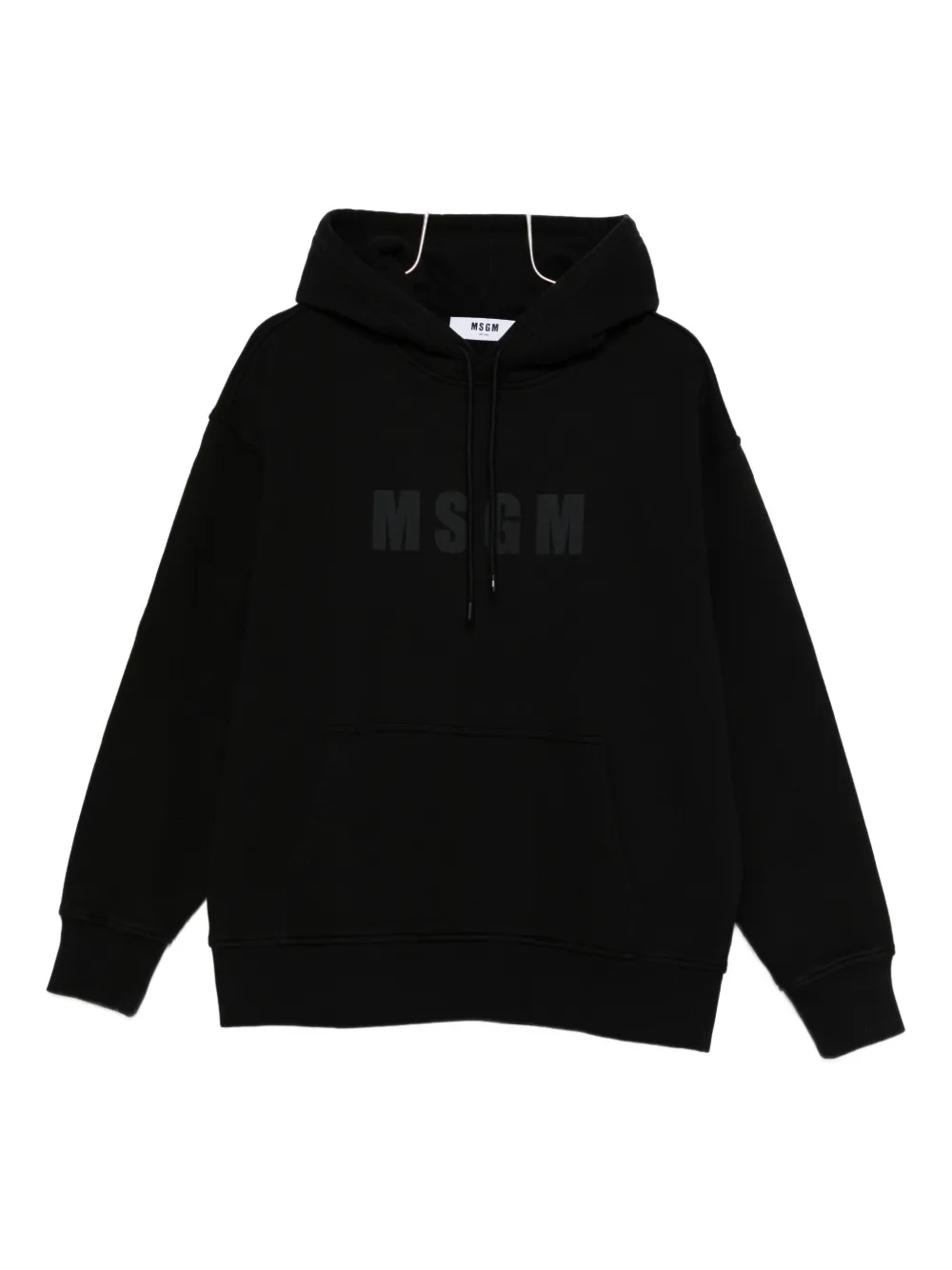 MSGM logo-print hoodie Zwart