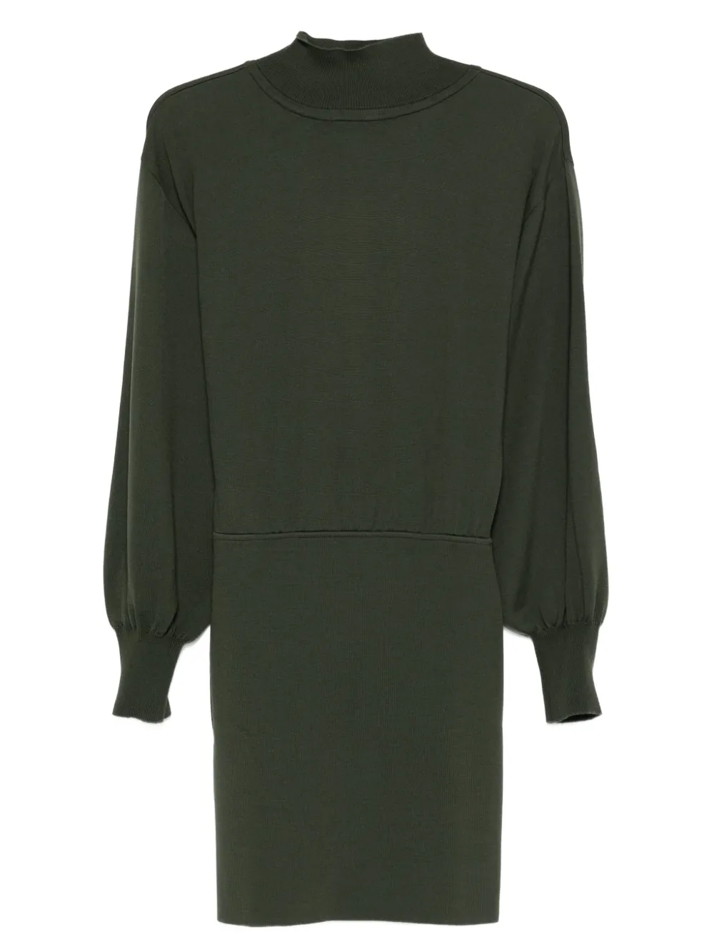 Antonino Valenti high-neck balloon-sleeve mini dress Groen