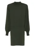 Antonino Valenti high-neck balloon-sleeve mini dress - Green