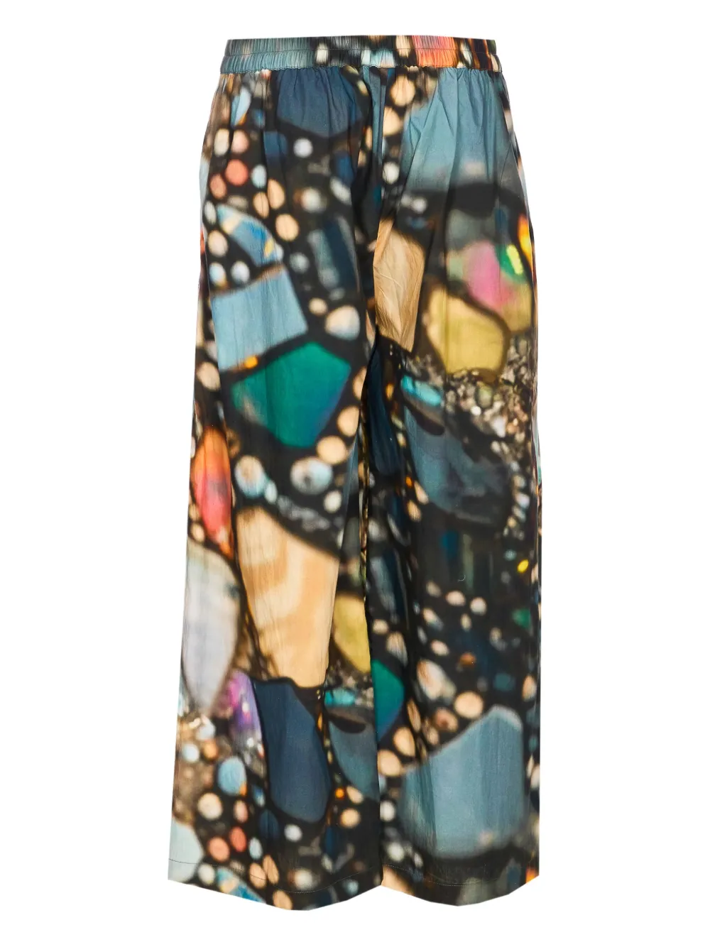 YAVI abstract-print trousers - Blauw