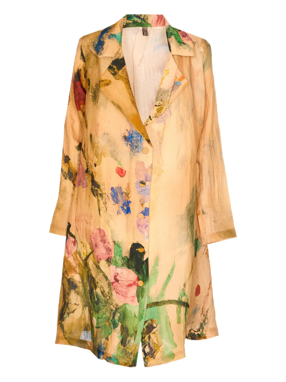 floral print button jacket