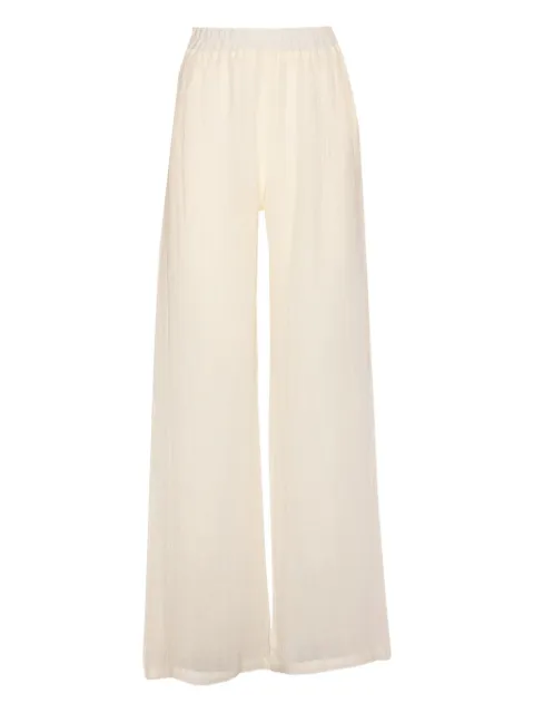 Maurizio Pecoraro elasticcated-waist wide-leg trousers