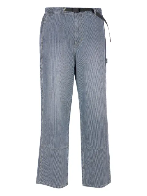 Gramicci striped-pattern belted-waist trousers