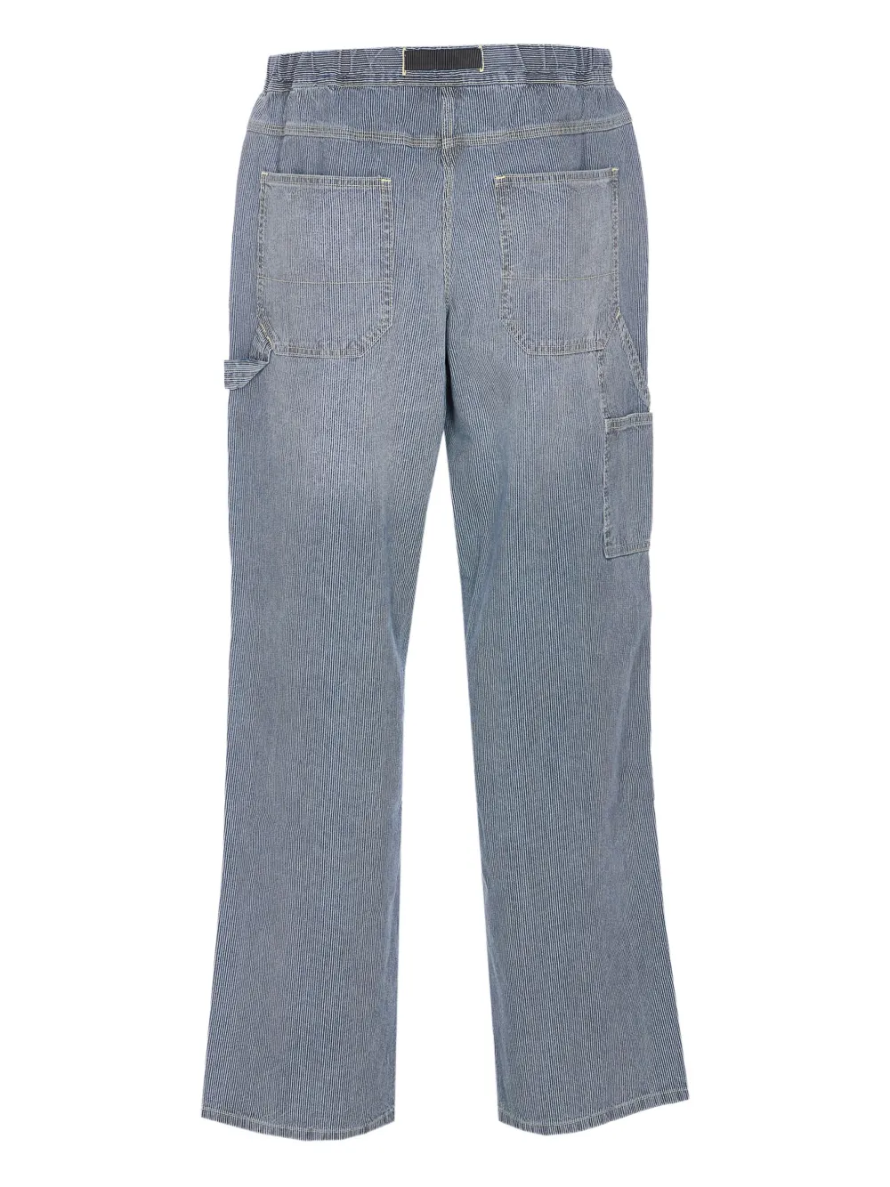 Gramicci striped-pattern belted-waist trousers - Blauw
