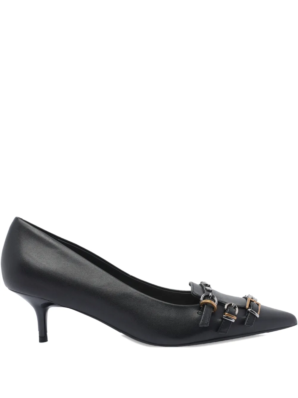 PINKO 50mm buckle-detail pointed-toe pumps Black
