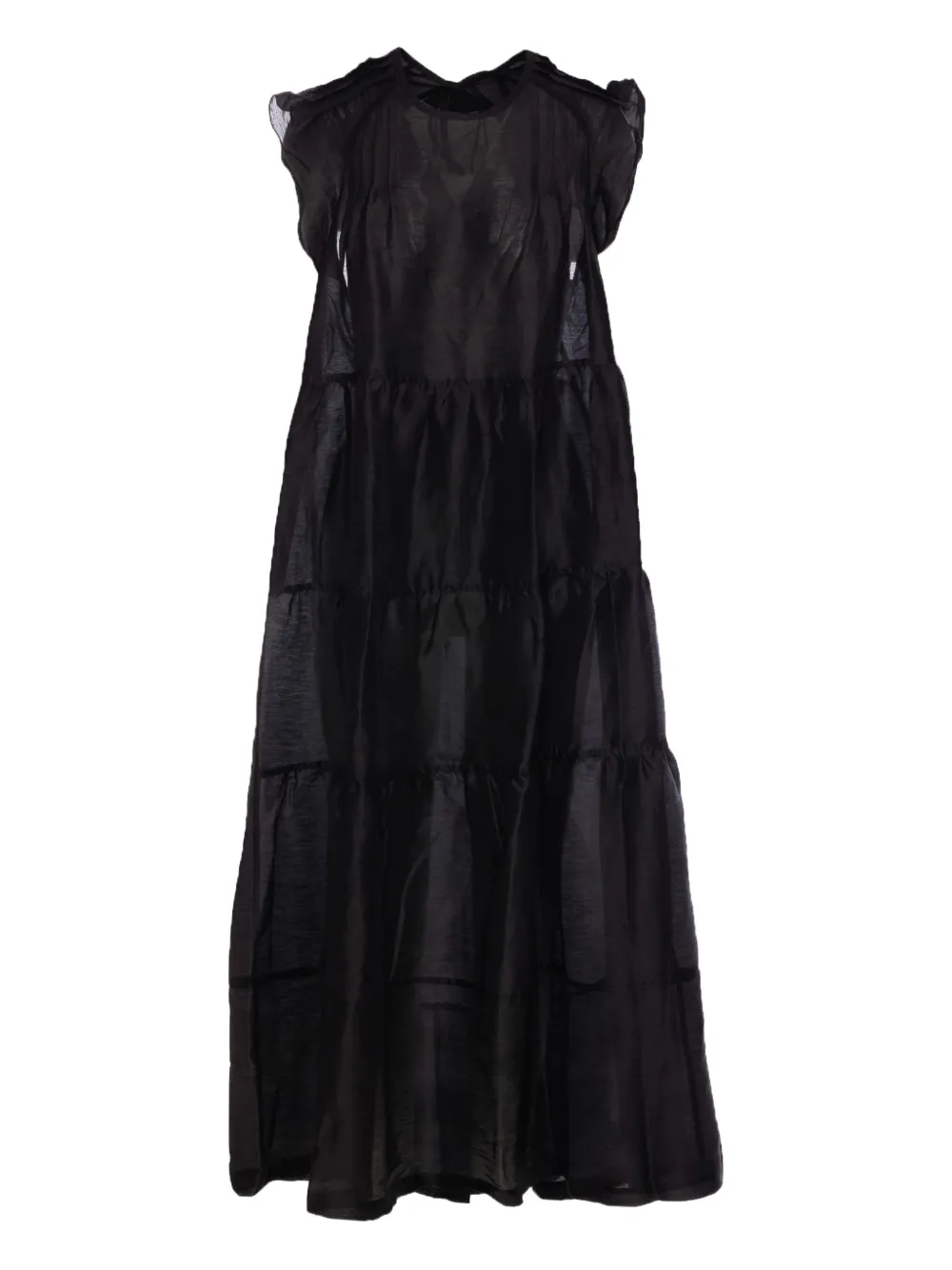 Maurizio Pecoraro tiered lace-up dress | Black | Image 1