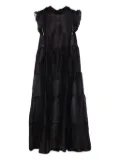 Maurizio Pecoraro tiered lace-up dress - Black