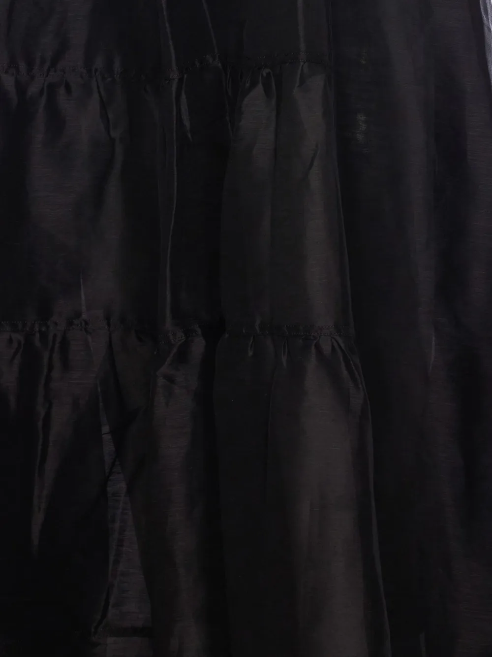 Maurizio Pecoraro Tiered Lace-up Dress In Black