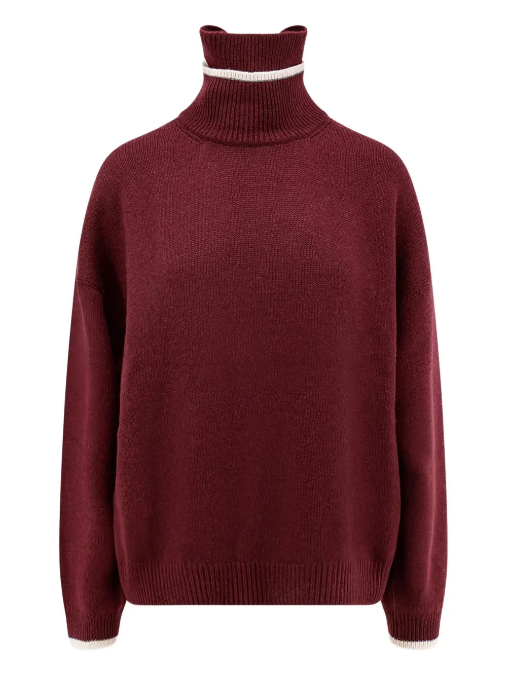 Brunello Cucinelli turtleneck cashmere sweater Rood