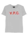 A.P.C. logo-print cotton T-shirt - Grey