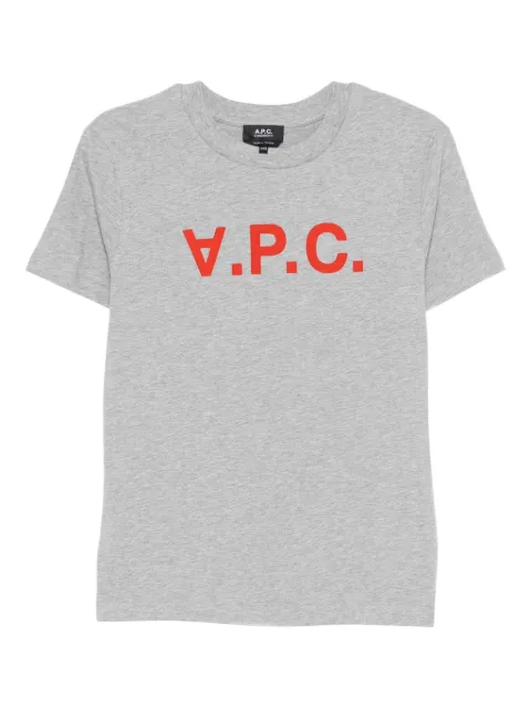 A.P.C. playera de algodón con logo estampado