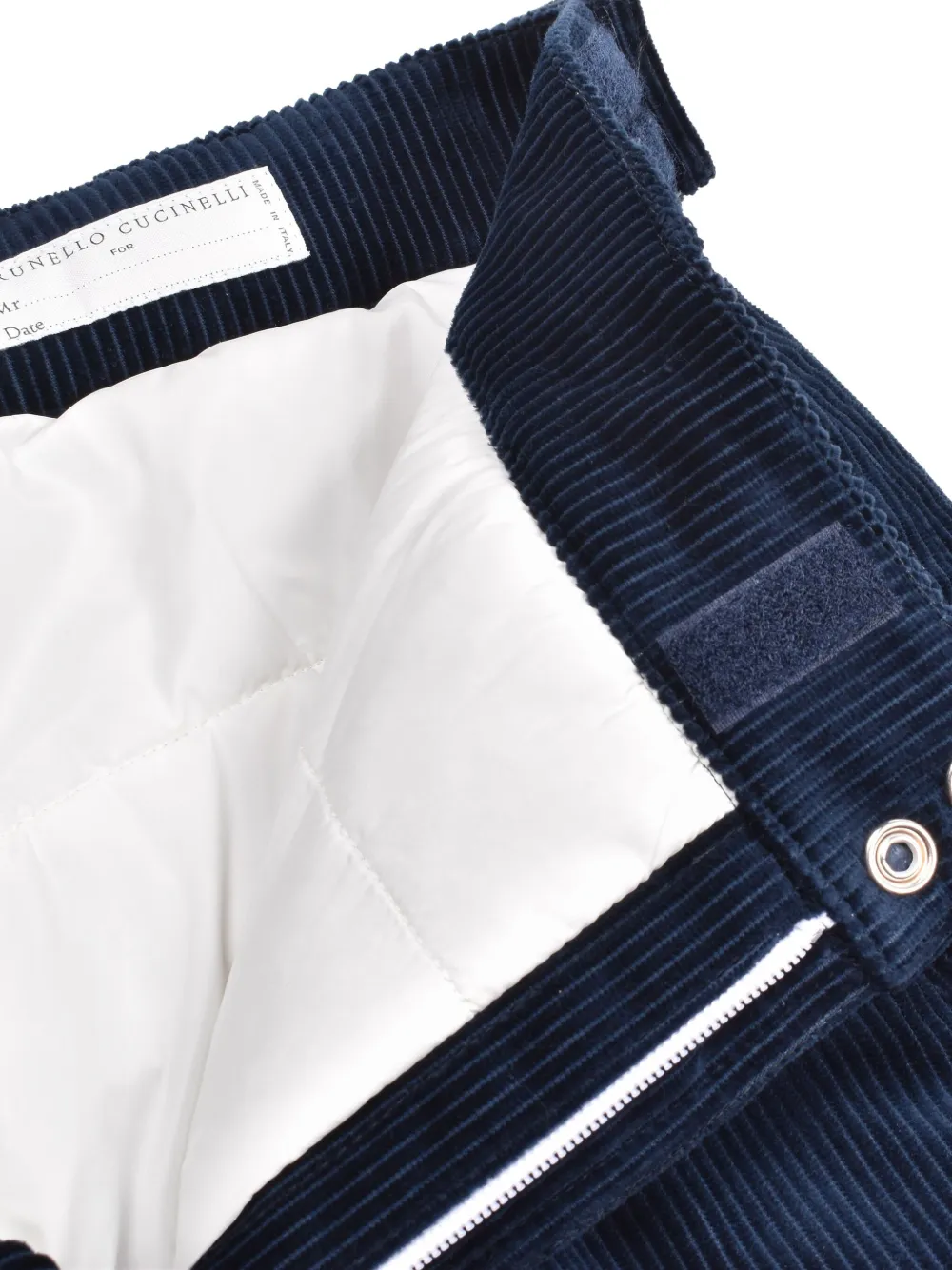 Brunello Cucinelli Ribfluwelen straight cargo broek Blauw