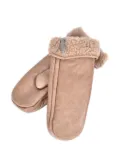 Brunello Cucinelli leather fur-trimmed gloves - Neutrals
