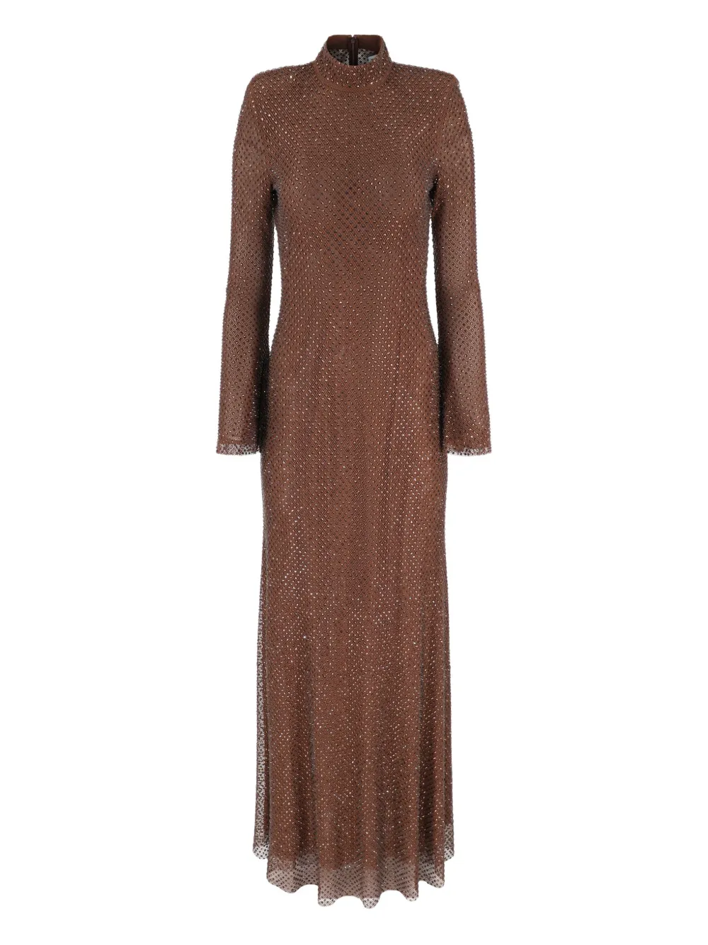 Self-Portrait rhinestone-embellished gown Bruin