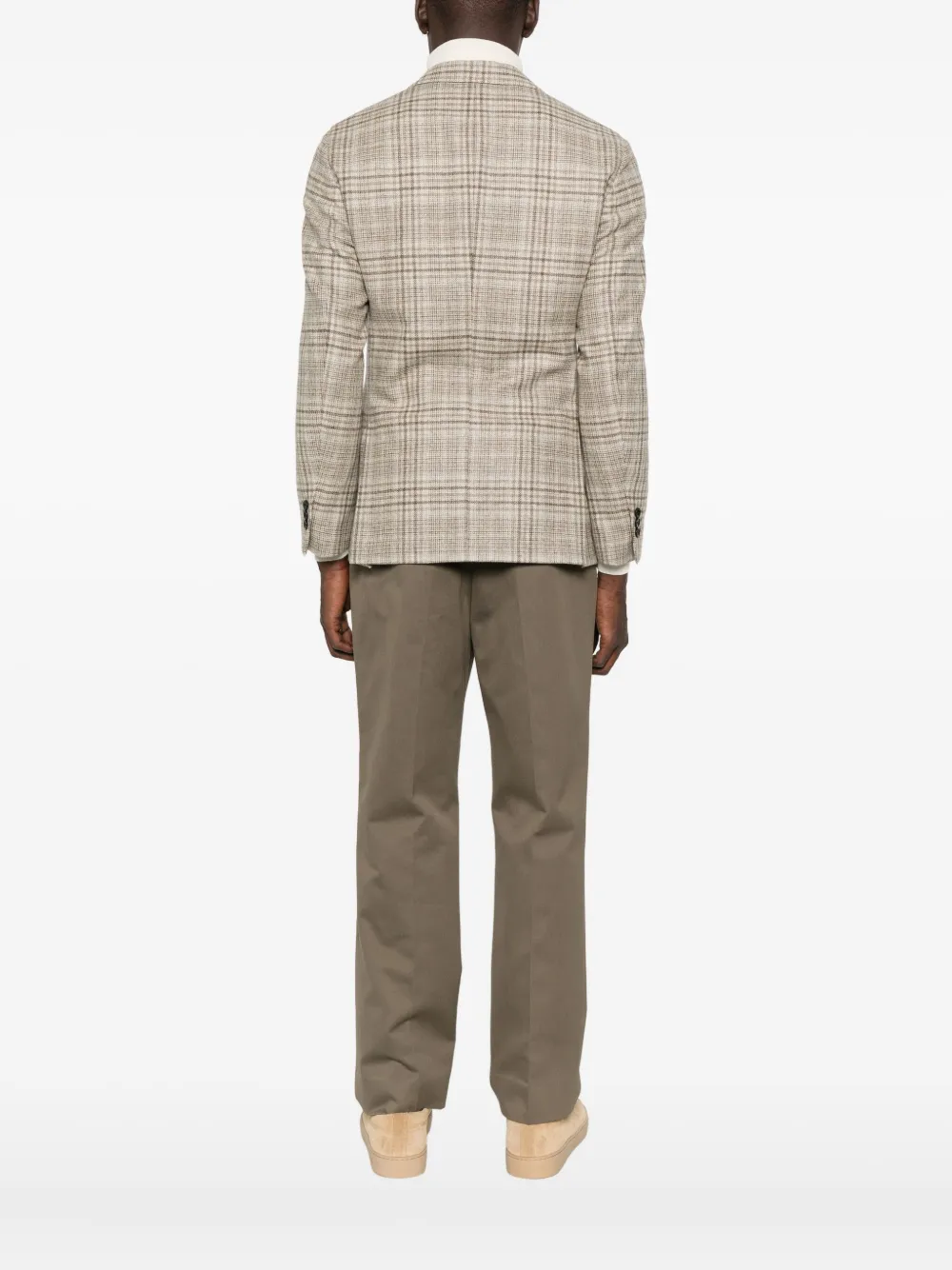 Lardini checked two-button blazer Groen