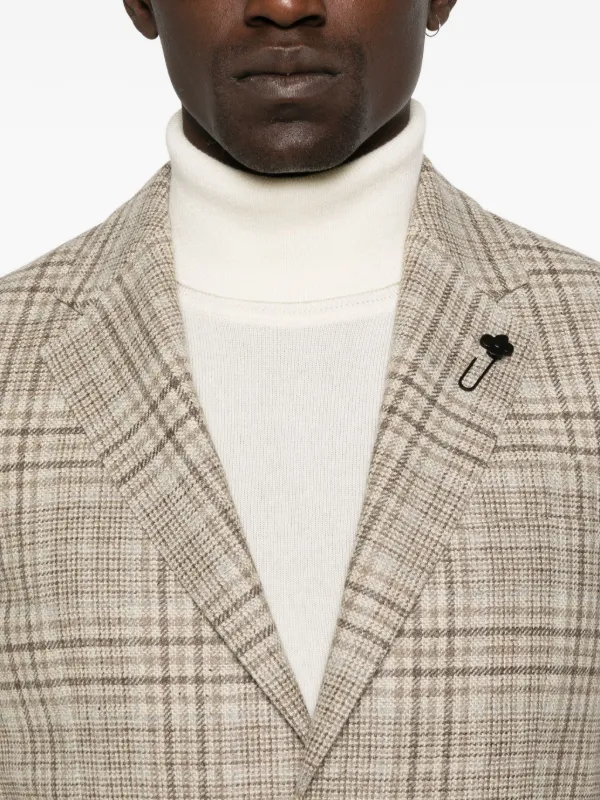 Lardini 千鳥格子 ジャケット LARDINI ラルディーニ ROMA ウール