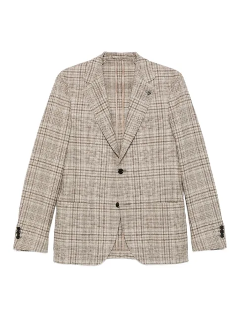 Lardini checked two-button blazer
