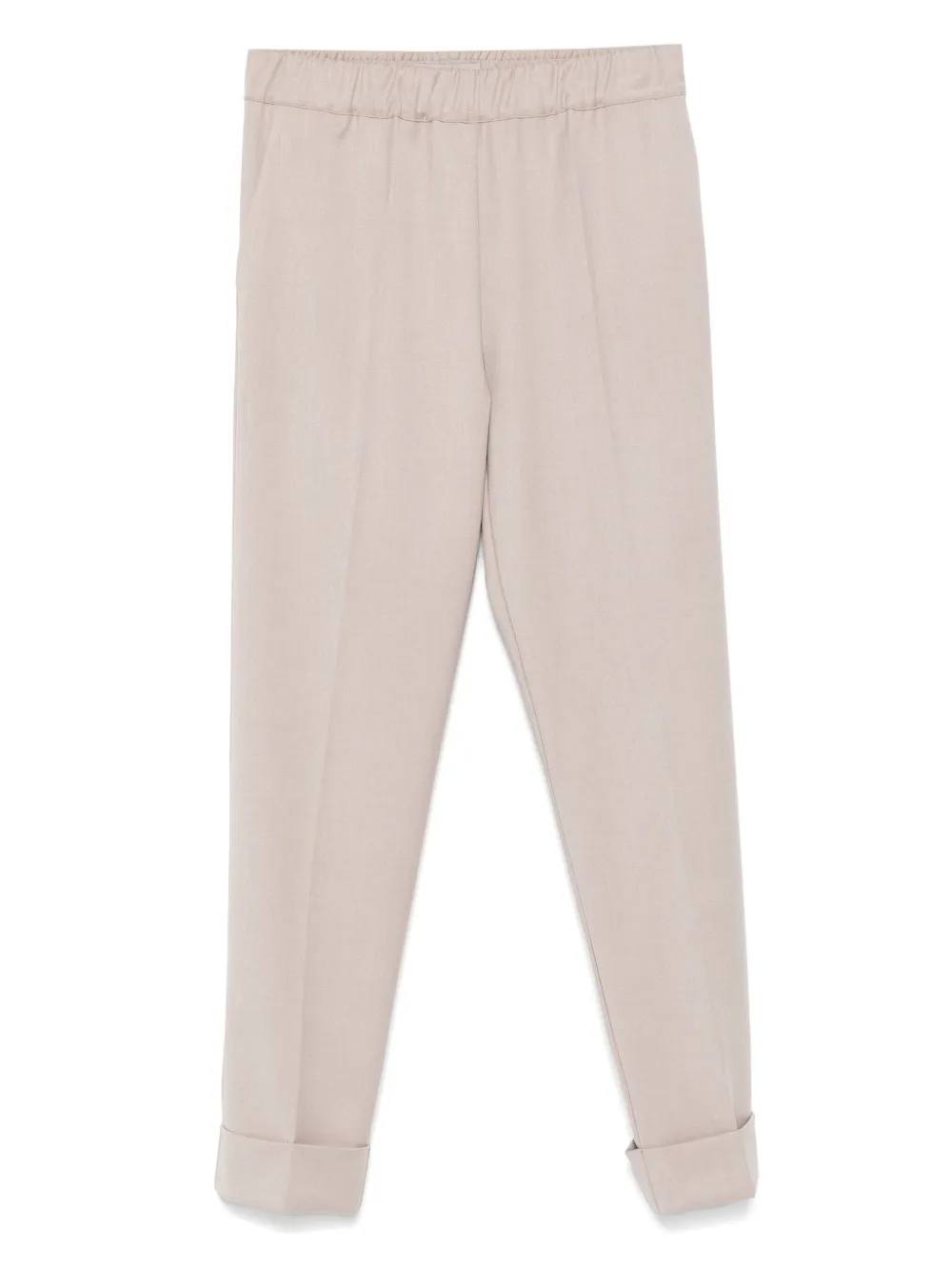 D.Exterior elastic-waistband cuffed trousers | Neutrals | Image 1