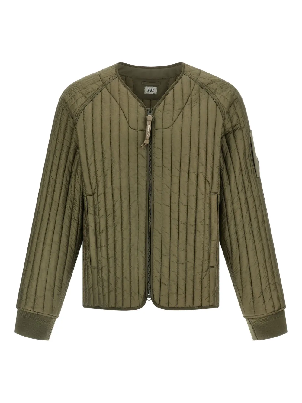 C.P. Company ribbed padded jacket Groen