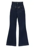 PINKO high-waisted belted jeans - Blue