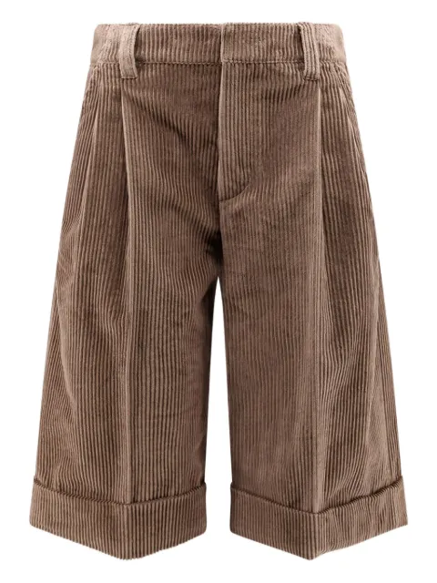 Brunello Cucinelli pleated corduroy shorts