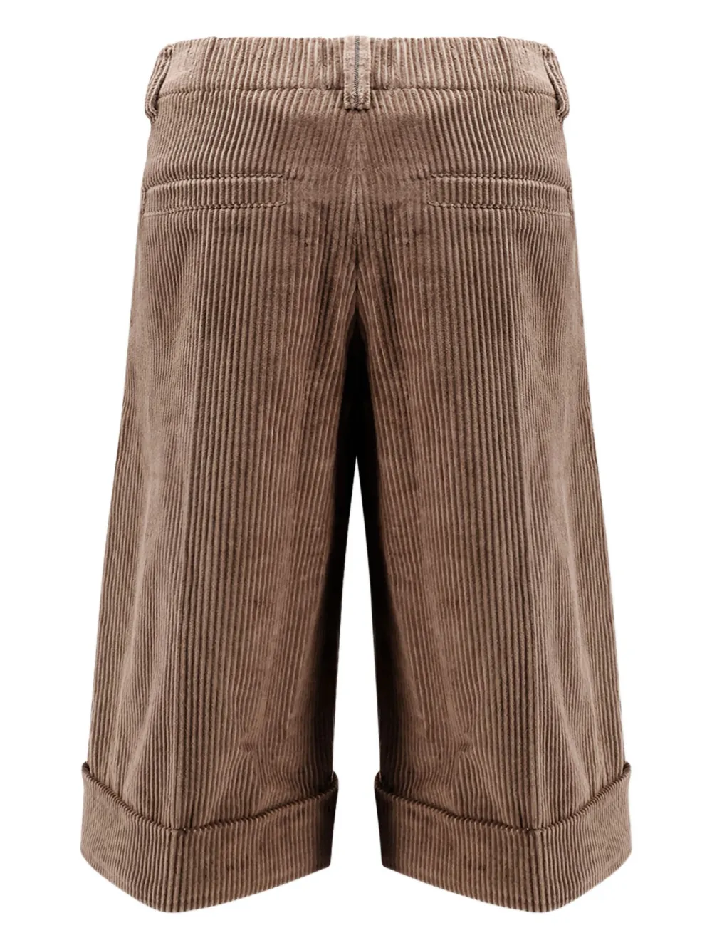 Brunello Cucinelli pleated corduroy shorts - Bruin