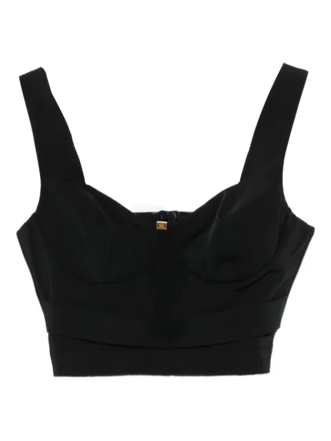 Elisabetta Franchi Top crop con scollo a cuore
