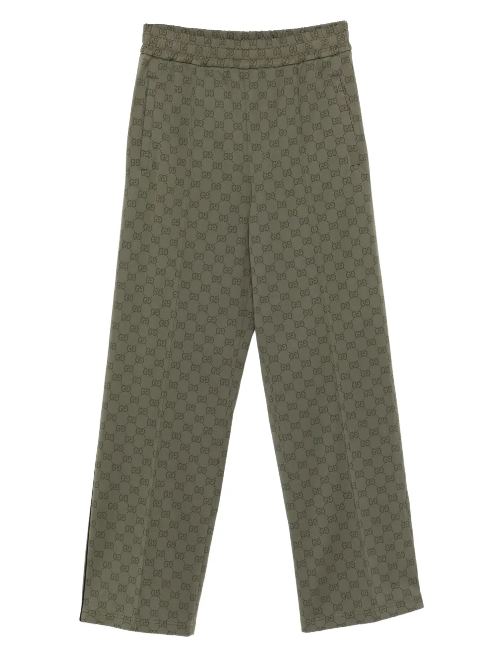 Gucci GG pattern stripe track pants | Green | Image 1