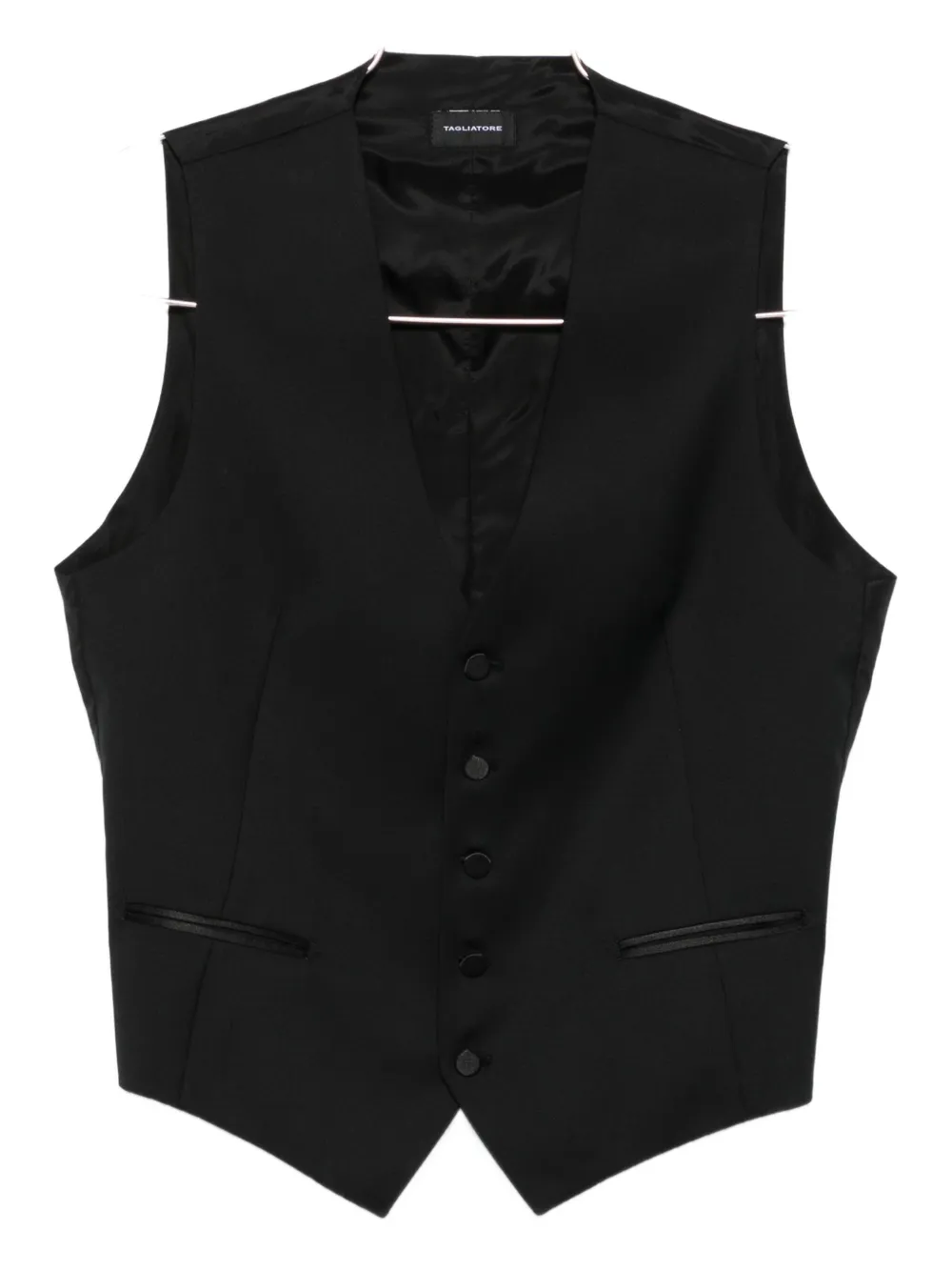 Tagliatore button-fastening sleeveless waistcoat Zwart