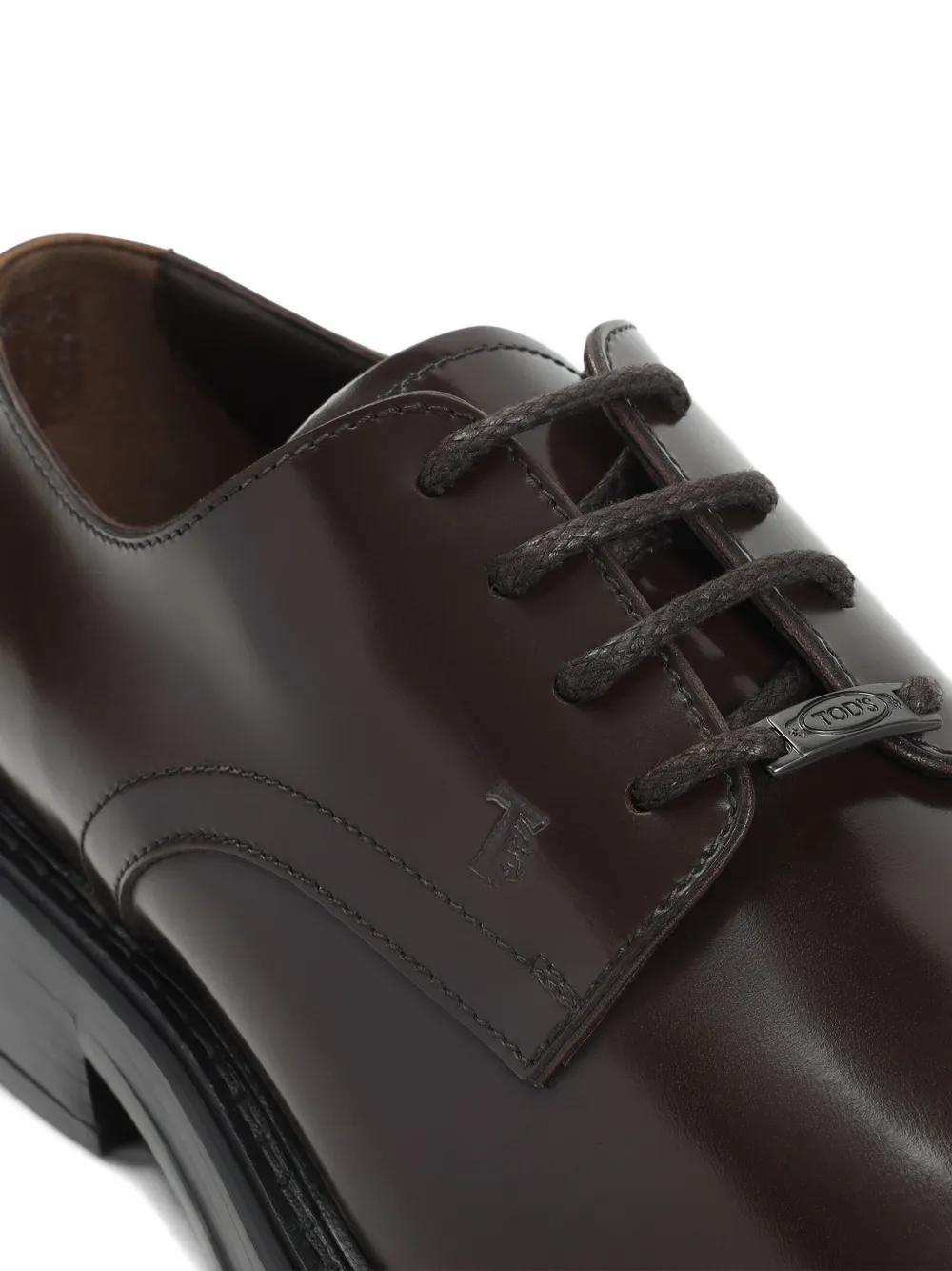 Tod's lace-up leather derby shoes Black